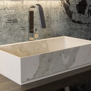 Waschtischplatte aus Keramik nach Maß – inklusive Ausschnitte